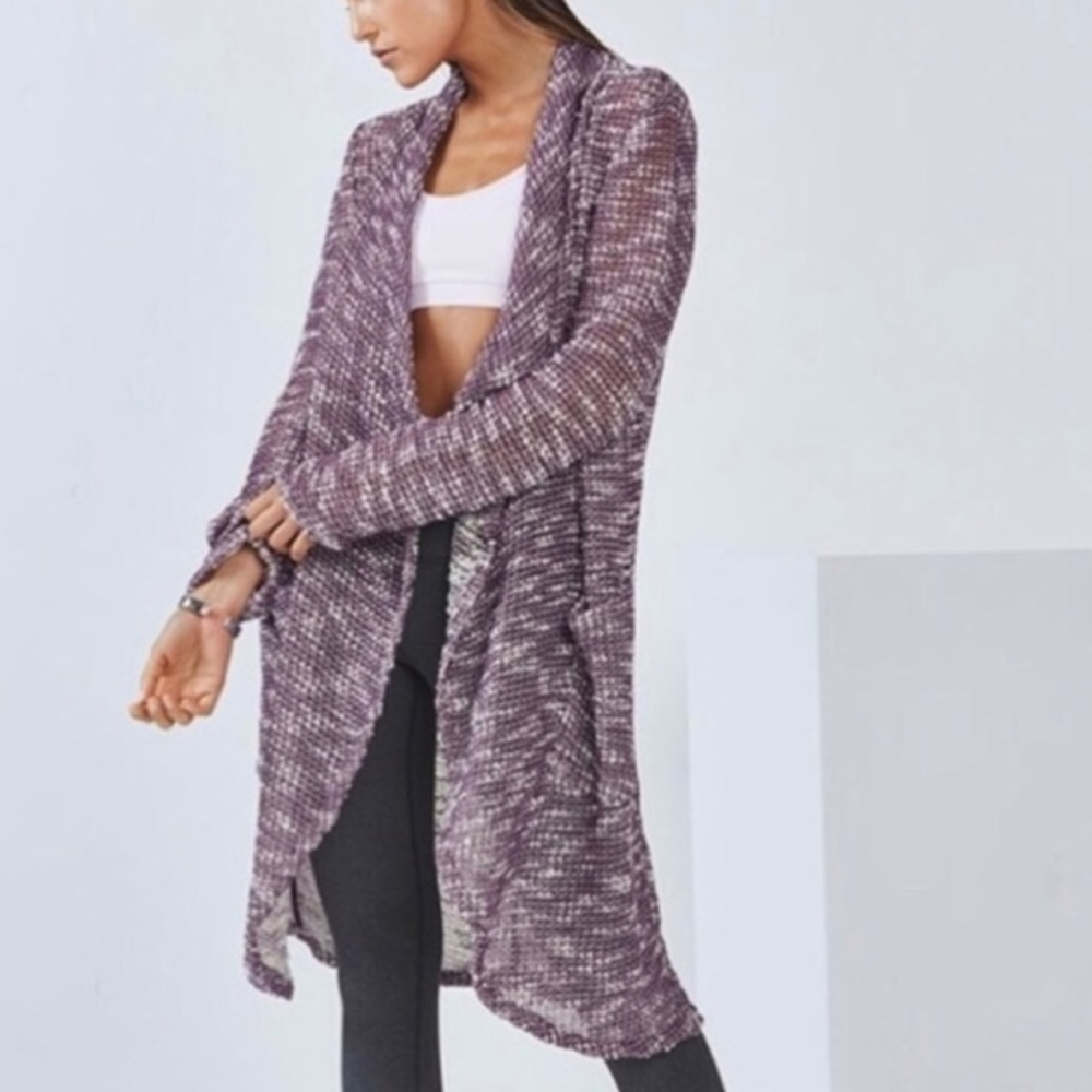 Fabletics | Purple “Moscow” Waterfall Cardigan